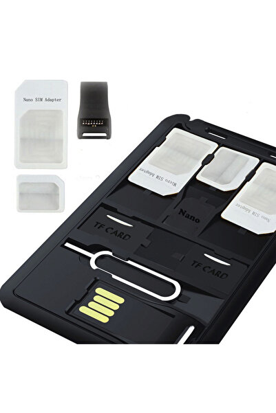 Choice All in One Size Slim SIM Adapter kit with TF Card Reader & SIM Card Tr...