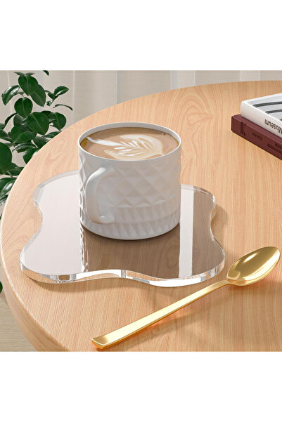 Choice1 L 1pc 1/2pcs Acrylic Transparent Coasters Irregular Cloud-shaped Coff...