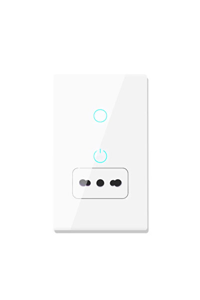 Choice1 White 1Gang Socket Melery Wifi Smart Tuya Italy Light Switch Wall Soc...