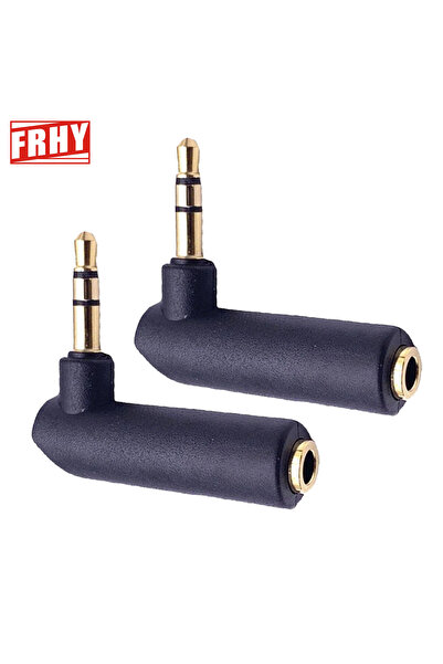 Choice 2 PCS 3.5 Male to Female 2PCS 3.5mm Right Angle 90° L-Shape Stereo Aud...