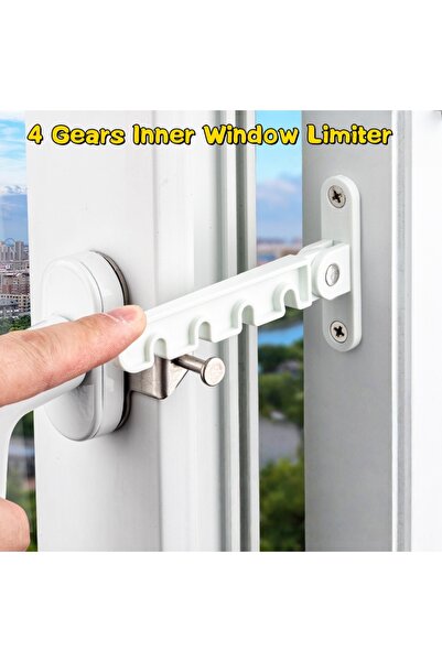 Choice 4 Gears Plastic Steel Window Limiter Latches Window Stopper Ventilatio...