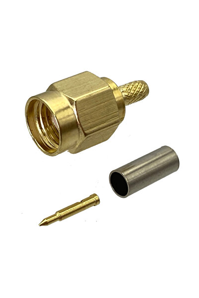 Choice 10pcs Connector SMA Plug Male Crimp For RG174 RG316 LMR100 Cable Strai...