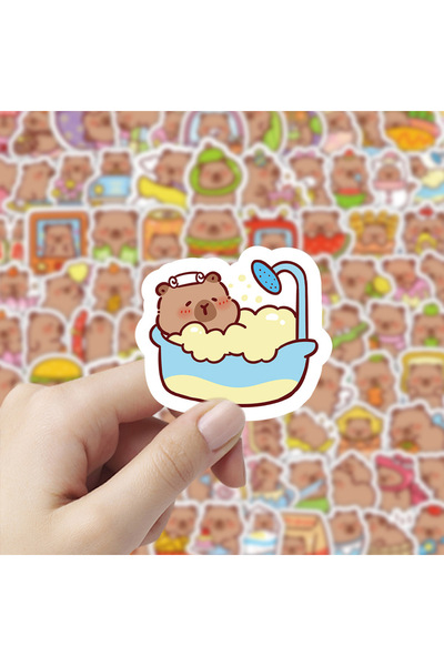 Choice 100Pcs 100PCS Cute Capybara Sticker Aesthetic DIY Diary Phone Case Han...