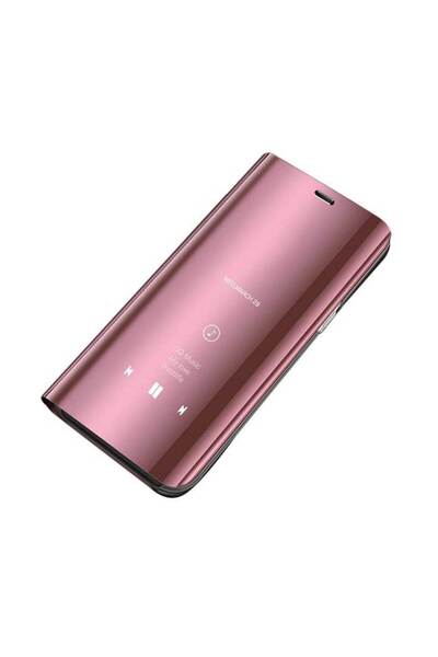 OEM Clear View Cover Samsung Galaxy S21 Ultra Ροζ Χρυσό