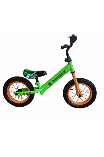 CARAIMAN Balance bike DS Bike 12” wheels green-orange ergonomic saddle BFPT1