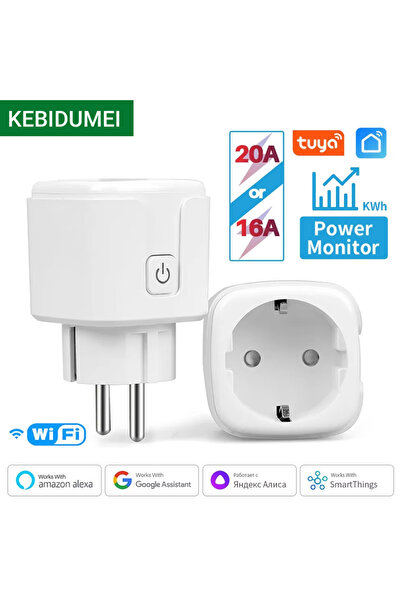 Choice kebidumei 20A Tuya Smart Socket EU16A/20A Wifi Smart Plug With Power M...
