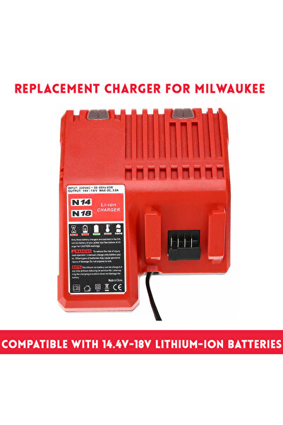 Choice شاحن بطارية ليثيوم أيون جديد بقابس أمريكي متعدد الجهد لـ Milwaukee M18...