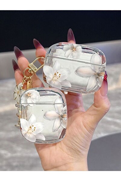 Choice3 غطاء حماية ناعم لسماعات Airpods1-2 بتصميم زهور زرقاء منعشة، متوافق مع...