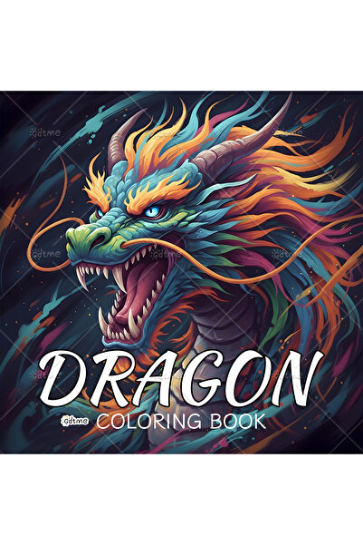 Choice 20x20cm 24pages DRAGON Bold-easy Patterns Coloring Book for Adults Cut...
