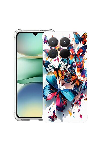 bestcase Husă Antișoc Compatibilă cu Xiaomi 15T Pro, cu Design Fluturi Colora...