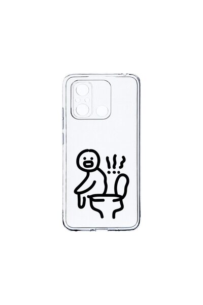 bestcase Прозрачен силиконов калъф 2ММ, Съвместим с Xiaomi Redmi 12C, Pooping...