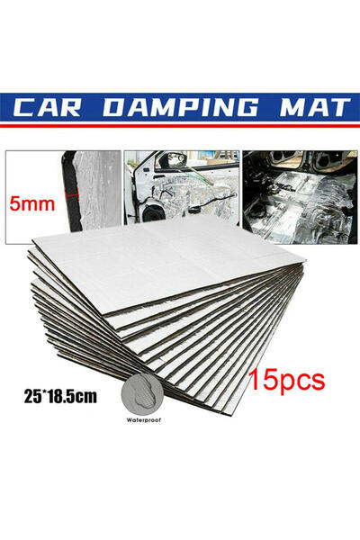 Choice3 250X180X5mm 15pcs Car Sound Deadener Heat Insulation Mat For Auto Van...