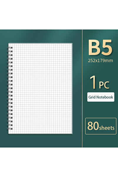 Choice1 دفتر ملاحظات شبكي B5/A5، دفتر ملاحظات شفاف بسلك معدني قابل للطي، دفتر...