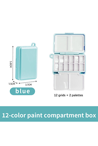 Choice3 صندوق ألوان رسم للسفر من Blue-12 مع 12/24 صندوقًا صغيرًا مستقلًا من ا...