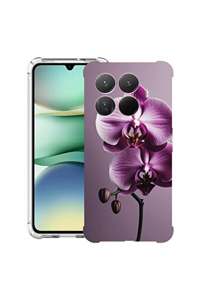 bestcase Husă Antișoc Compatibilă cu Xiaomi 15T Pro, cu Design Orhidee Roz, C...