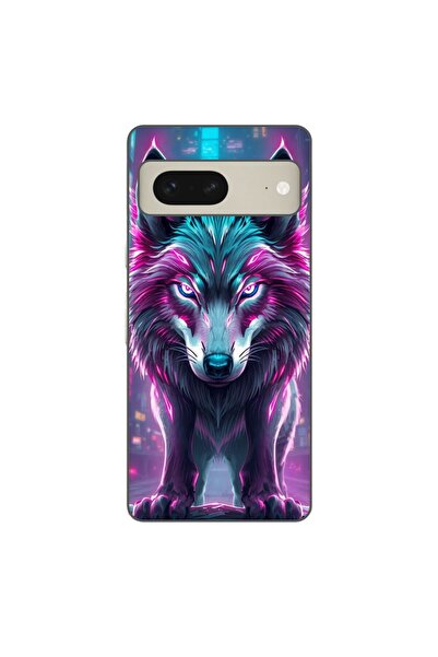 OEM Θήκη συμβατή με Google Pixel 7, Σιλικόνης Gel TPU, Μοντέλο Cyberpunk Wolf
