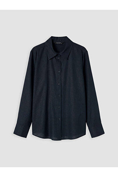 LC Waikiki Nevavm Linen Blend Oversize Women's Shirt with a Difference