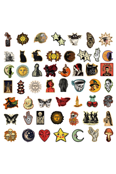Choice 50-Pack 50-Pack Vintage Gothic Aesthetic Graffiti Stickers for Tablet ...