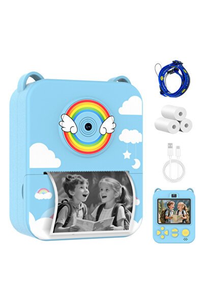 Choice4 Blue Kids Camera Digital Children Camera Instant Print Photo Video Re...