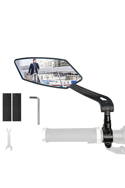 Choice1 Left 360-Degree Rotating Bike Mirrors for Handlebars with Scratch-Res...