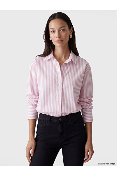 LC Waikiki Nevavm Striped Poplin Women's Shirt with a Difference