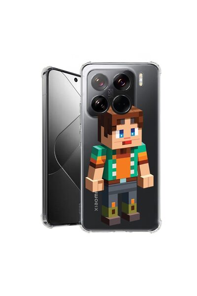 bestcase ¬Æ Husa pentru Xiaomi 15 Pro, Anti Shock 1.5MM, Minecraft Character,...