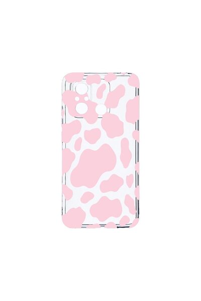 bestcase Διαφανής Θήκη Σιλικόνης 2MM, Συμβατή με Xiaomi Redmi 12C, Ροζ Αγελάδ...