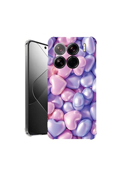 bestcase ¬Æ Husa pentru Xiaomi 15 Pro, Anti Shock 1.5MM, Colored Hearts, Prot...