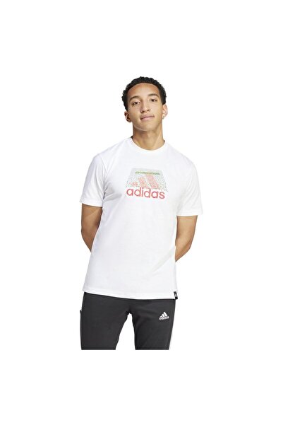 adidas Tricou bărbătesc cu mânecă scurtă: Tricou grafic cu insignă sportivă C...