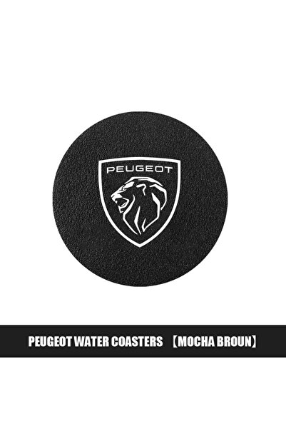 choice2 PEUGEOT New Peugeot-Black PU 2Pcs Car Cup Mat Auto Cup Slot Non-Slip ...