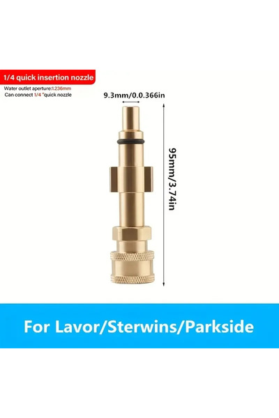 Choice COLORLESS 1/4" Quick Connect High Pressure Washer Adapter - Compatible...