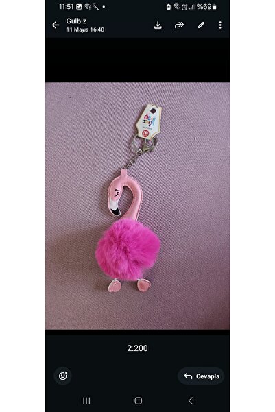 NO BRAND Red Plush Flamingo Keychain and Bag Ornament