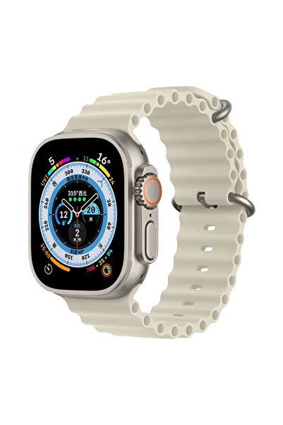 Sonique Λουράκι Σιλικόνης Ocean Band για Apple Watch (42/44/45/49MM) Μπεζ