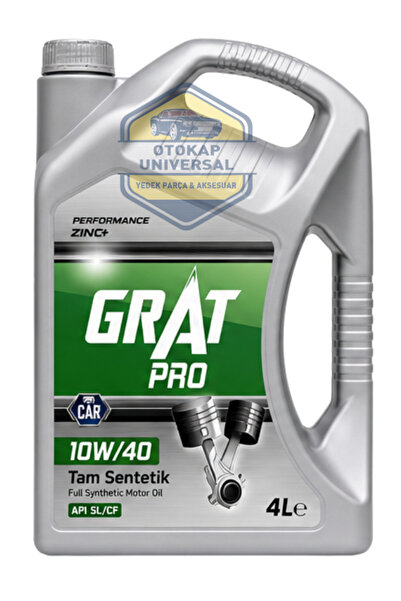 GRAT 10w-40 Yarı Sentetik Motor Yağı 4 Litre API SL/CF Benzinli Dizel Araç Yağı