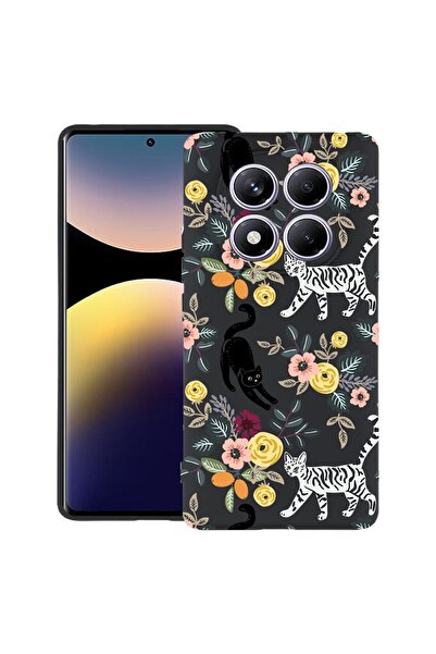 bestcase ¬Æ Husa pentru Xiaomi Redmi Note 14 Pro 4G, Cat Pattern, Slim Silico...