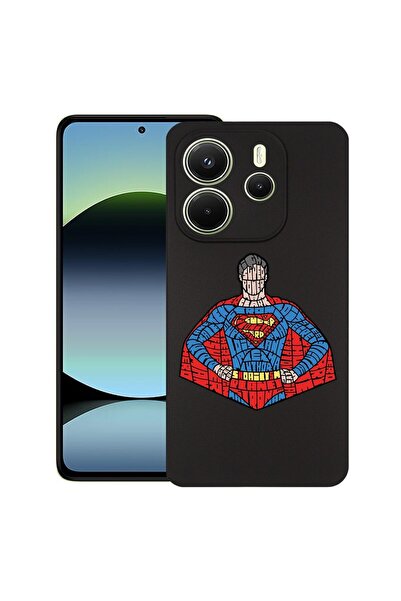 bestcase Θήκη για Xiaomi Redmi Note 14, Καλλιγραφία Σούπερμαν, Λεπτή σιλικόνη...