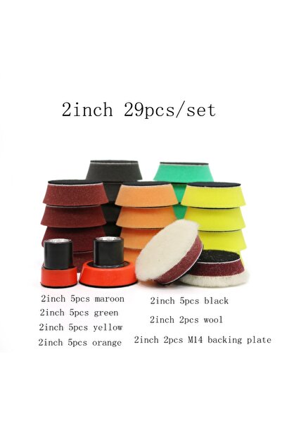 choice2 2inch 29pcs mix color DETAILING 9/12/29 Pcs Buffing Waxing Polishing ...