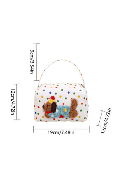 Choice 1pieces 1Pieces Cute Polka Dot Dachshund Makeup Bag Large Capacity Han...