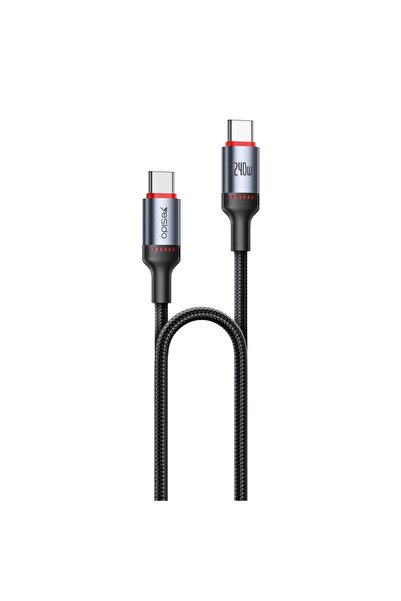 Yesido Καλώδιο CA185 Braided Type-C σε Type-C 240W 1.2m Μαύρο