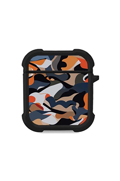 Sonique Θήκη Σιλικόνης Camouflage Army Series για AirPods 1/2 Πορτοκαλί