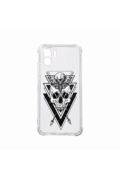 bestcase Противоударен калъф, съвместим с Xiaomi Redmi A1, с дизайн на череп,...