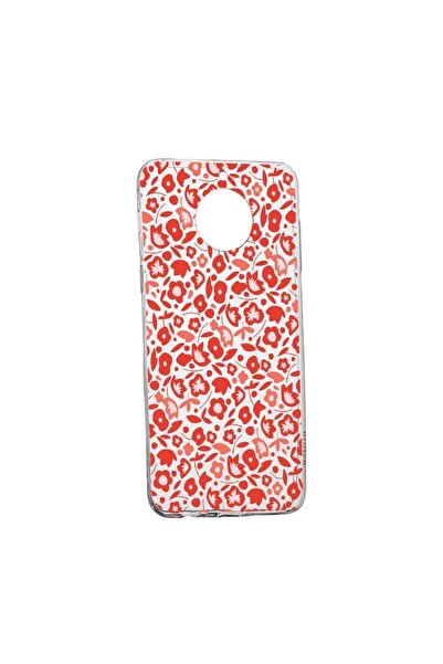 bestcase Husa Silicon Red Floweres Pattern, Compatibila Cu Nokia C10, reziste...