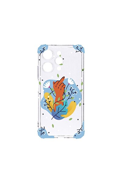 bestcase Противоударен калъф 1.5ММ, съвместим с Xiaomi Redmi 12 4G, Flowers F...