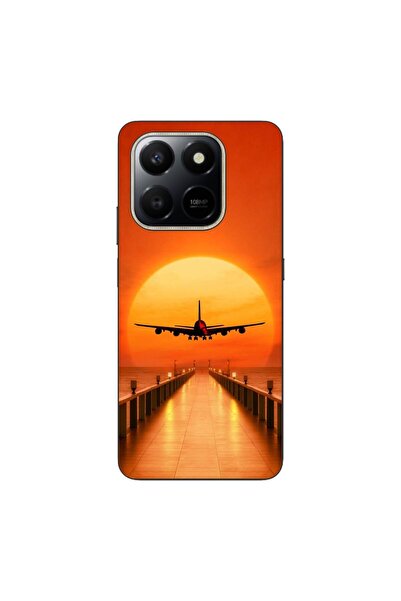 OEM Husa compatibila cu Honor X7d Silicon Gel Tpu Model Airplane Sunset