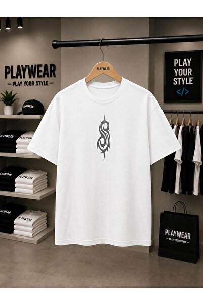playwear Slipknot majica sa štampanjem na grudima, 100% pamuk, oversize, širo...
