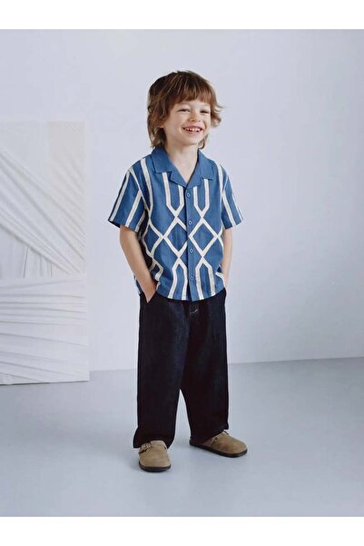 connemara Cămașă cu model pentru băieți, pantaloni din denim cu baloane, set ...