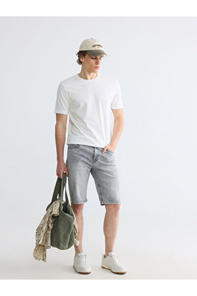 LC Waikiki Nevavm Regular Fit Men's Jean Shorts with Difference