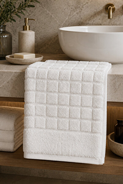 Sophia Bath towel ARNO 40x60 cm, 100% Cotton, gray-beige
