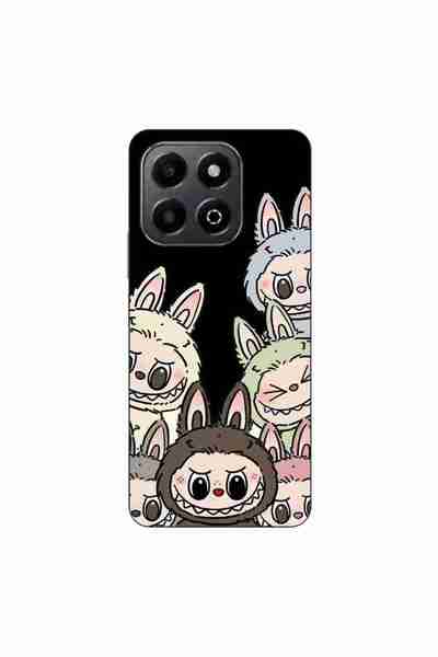 OEM Husa compatibila cu Honor X6b Silicon Gel Tpu Model Labubu Pattern Black