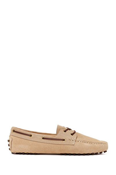 Derimod Loafer de damă din piele de căprioară bej 26PFD290910